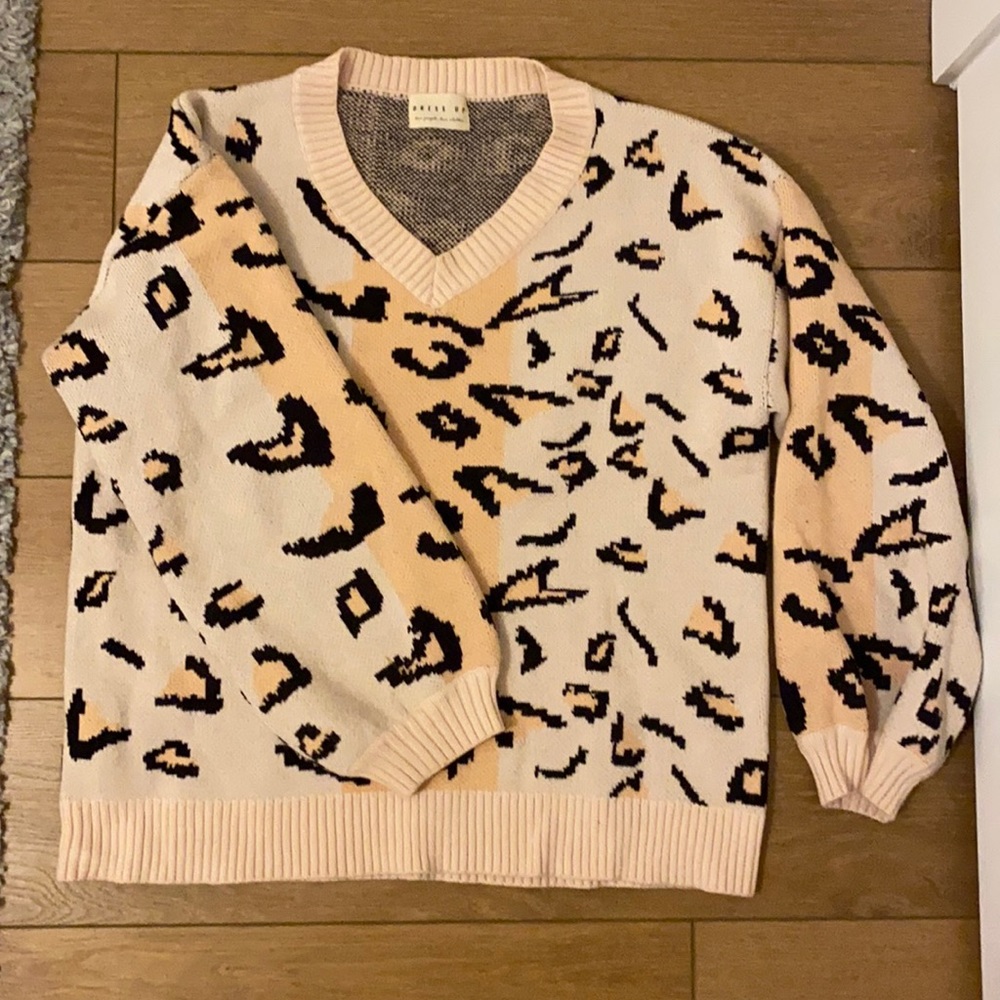 Cheetah print sweater